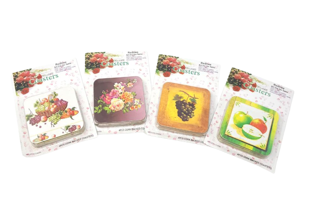 Table Coaster, Wooden (4 units/pack)
