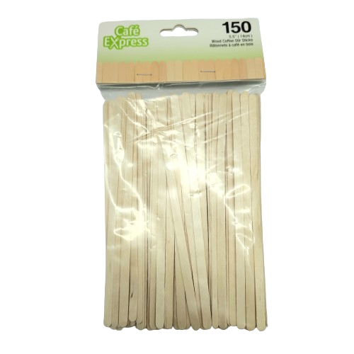 Coffee Sticks, Wooden (5.5", 150 units/pack)