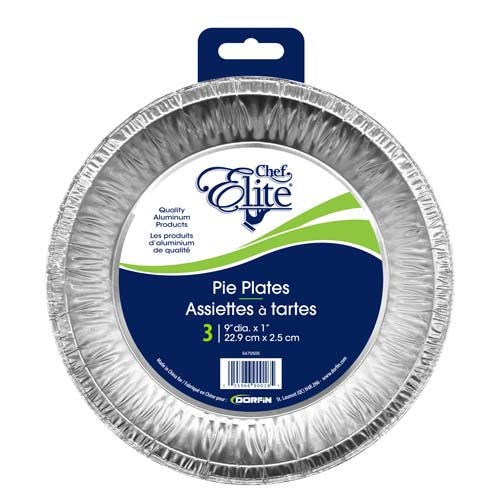 Pie Plates, (3 units/pack, 9" dia x 1'')