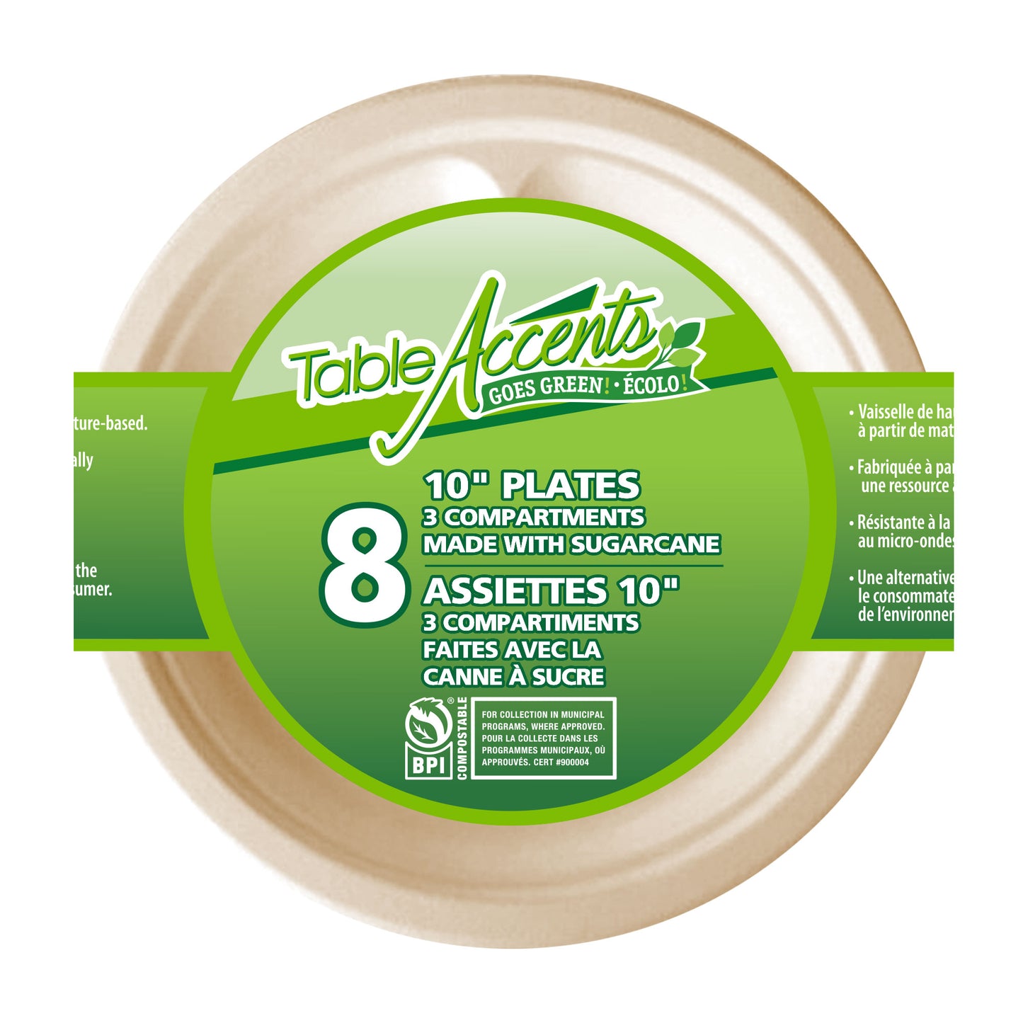 Composable Plate, 10" (3-Compart, 8 units/pack)