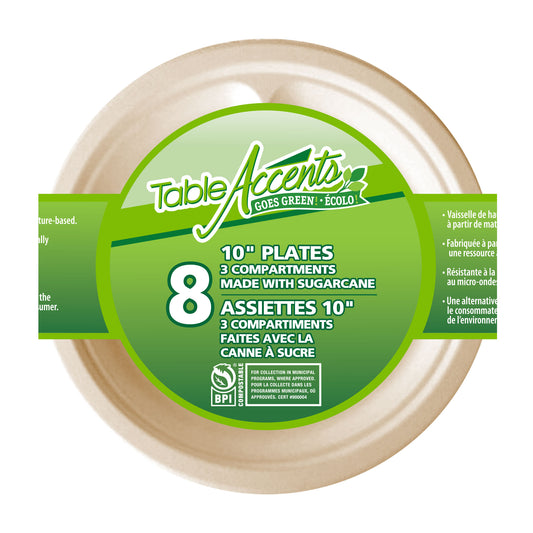 Composable Plate, 10" (3-Compart, 8 units/pack)