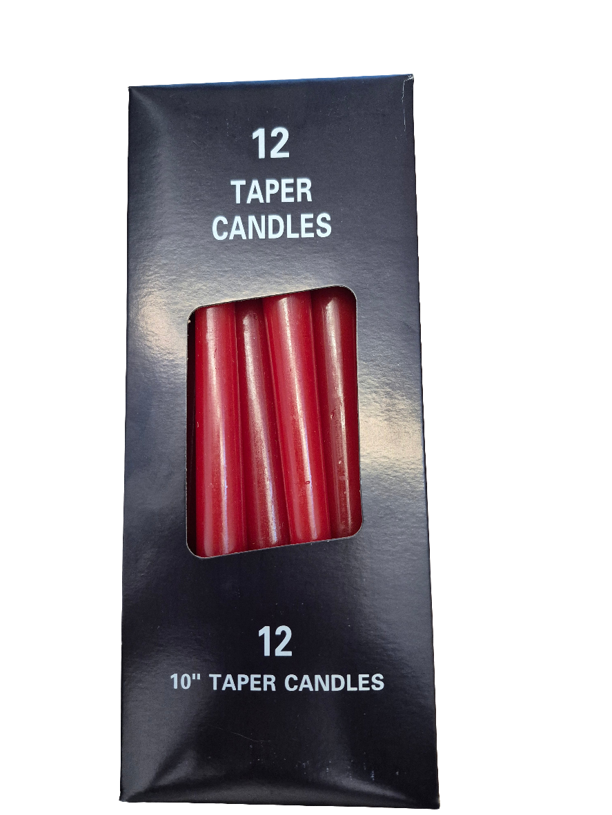 Candle, Taper, (12 units/pack, 10")