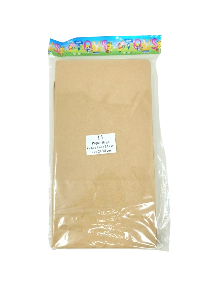Paper Bags, Small (15 units/pack, 5.12 x 9.45 x 3.15 in)