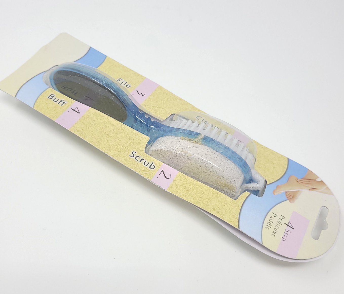Pedicure Paddle, 4 Step, (Blue/Pink/Purple)
