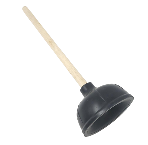 Plunger, Heavy Duty, Wooden Handle (52cm)