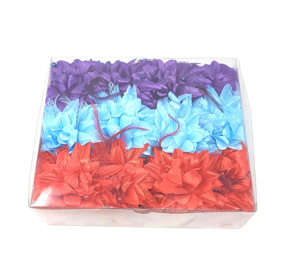 Hair Claw, Flower, (Small, Random Color)