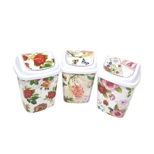 Waste Bin, w/ Swing Lid