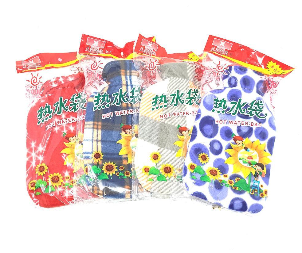 Hot Water Bag , with Cover (Random Pattern, 1L).