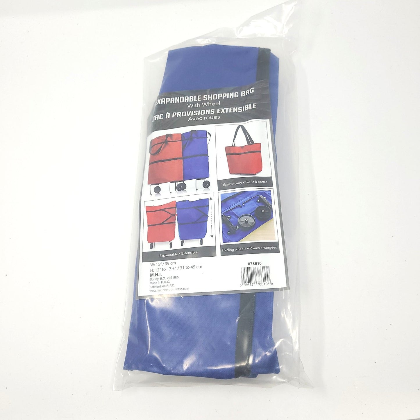 Shopping Bag, w/ Wheel, Foldable