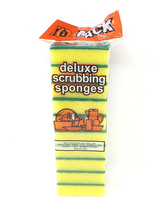 Scrubber Sponge, Yellow/Green (10 units/pack)