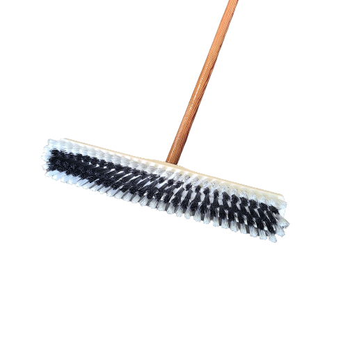 Hard Floor Brush, w/ Wooden Stick (Large)