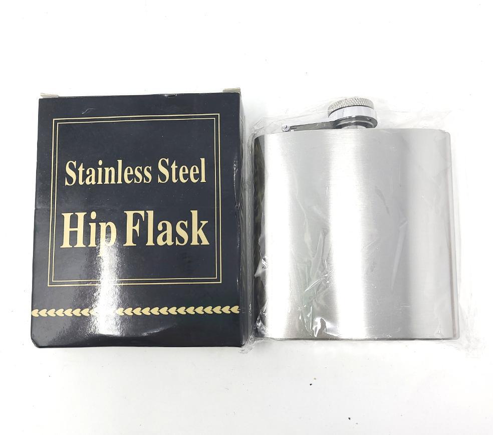 Hip Liquor Flask, Stainless Steel (6oz).
