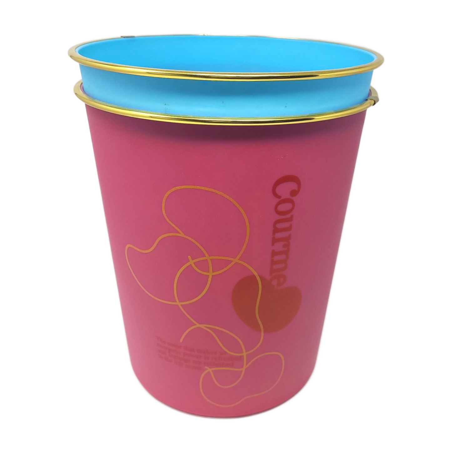 Waste Bin, No Lid (Pink/ Blue)