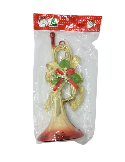 Christmas Ornament (Trumpet, Pink/Blue/Red)