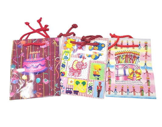Gift Bag, Happy Birthday, (X-Small, 14.1 x 10.8 x 6.3cm)