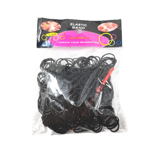 Ponytail Band, Rubber (Black)