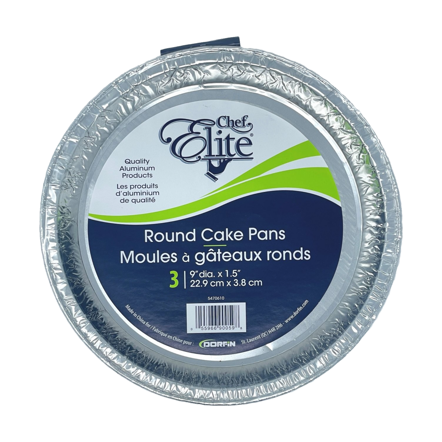 Round Cake Pans (3 units/pack, 9" × 1.5")