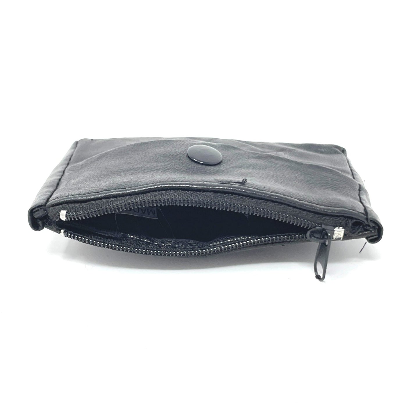 Coin Purse, Leather, Black (Small)