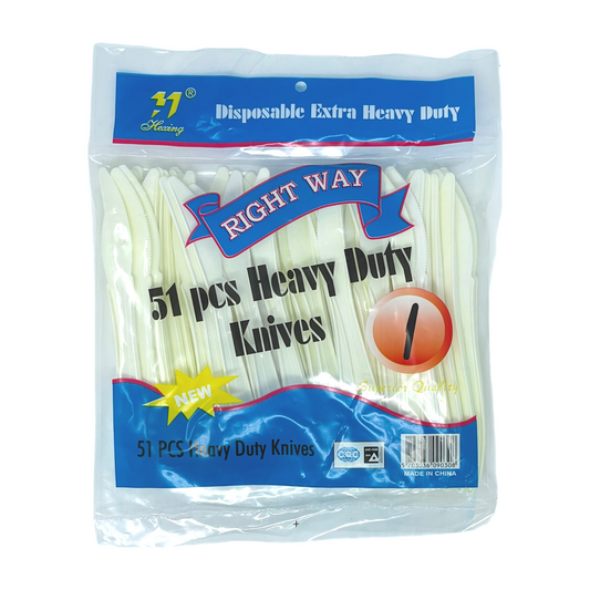 Plastic Knives, Disposable, Cutlery (51 units/pack)