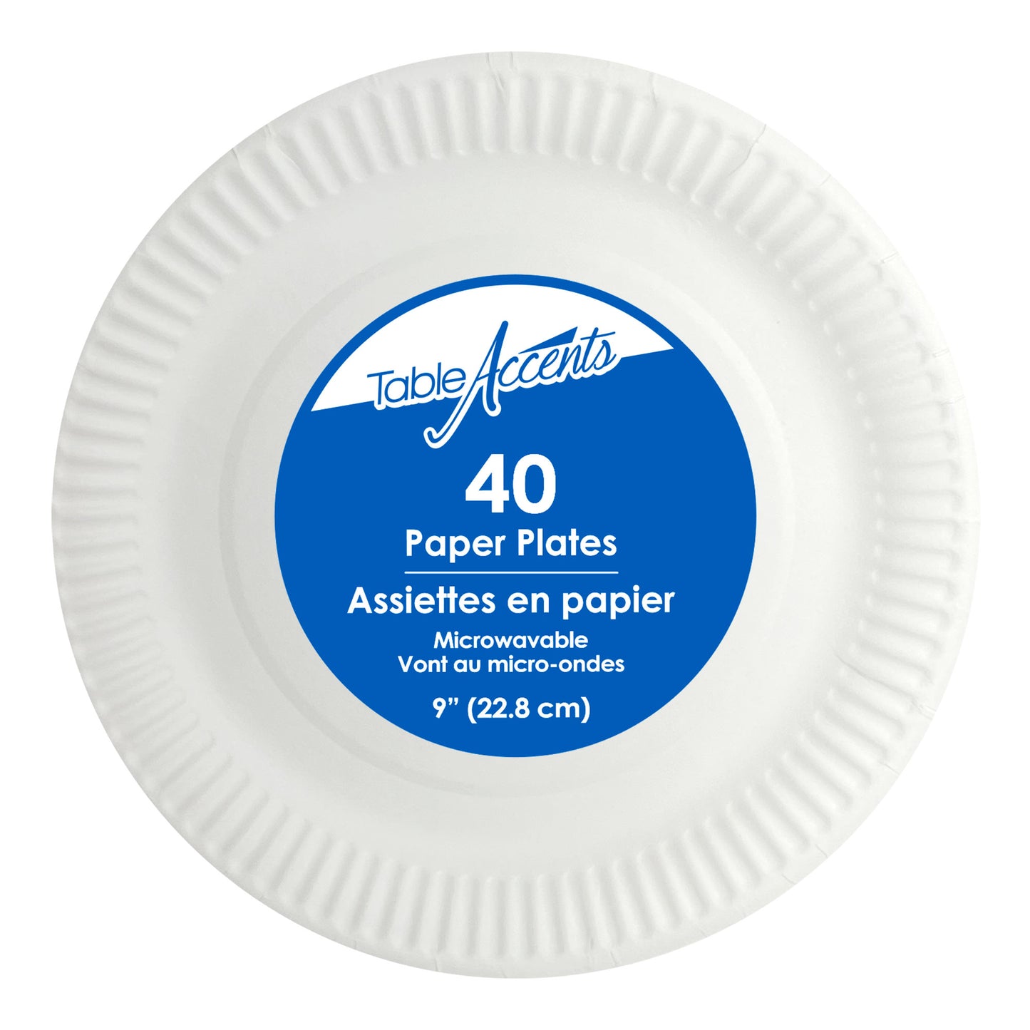 Disposable Paper Plate, 9" (40 units/pack)