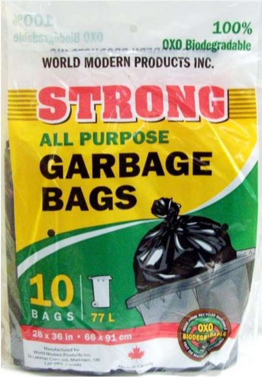 Garbage Bags, 77L (10 units), Super Strong