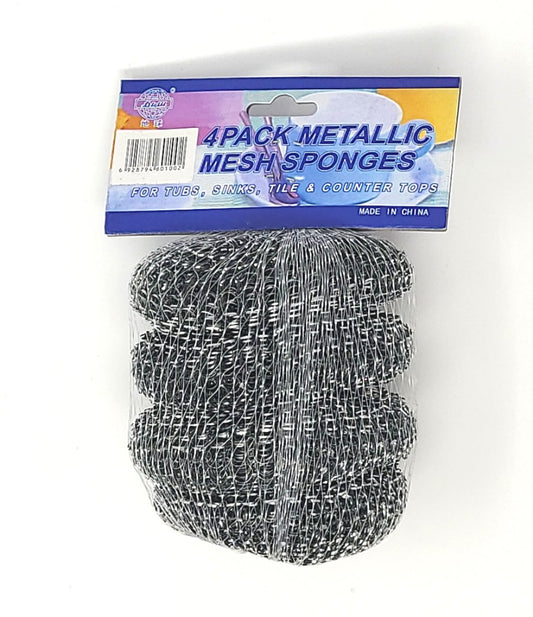 Mesh Sponge, Metallic (4 units/pack)