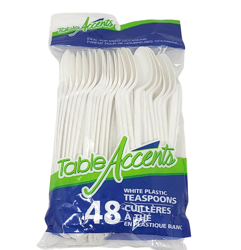 Plastic Teaspoon, Disposable, Cutlery (48 units/pack)