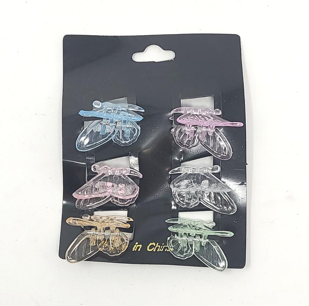 Hair Clip, Butterfly (6 units/pack)