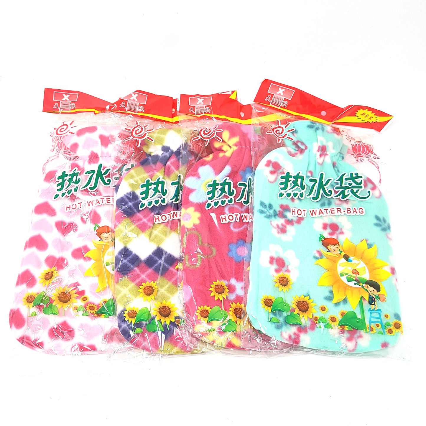 Hot Water Bag , with Cover (Random Pattern, 2L)