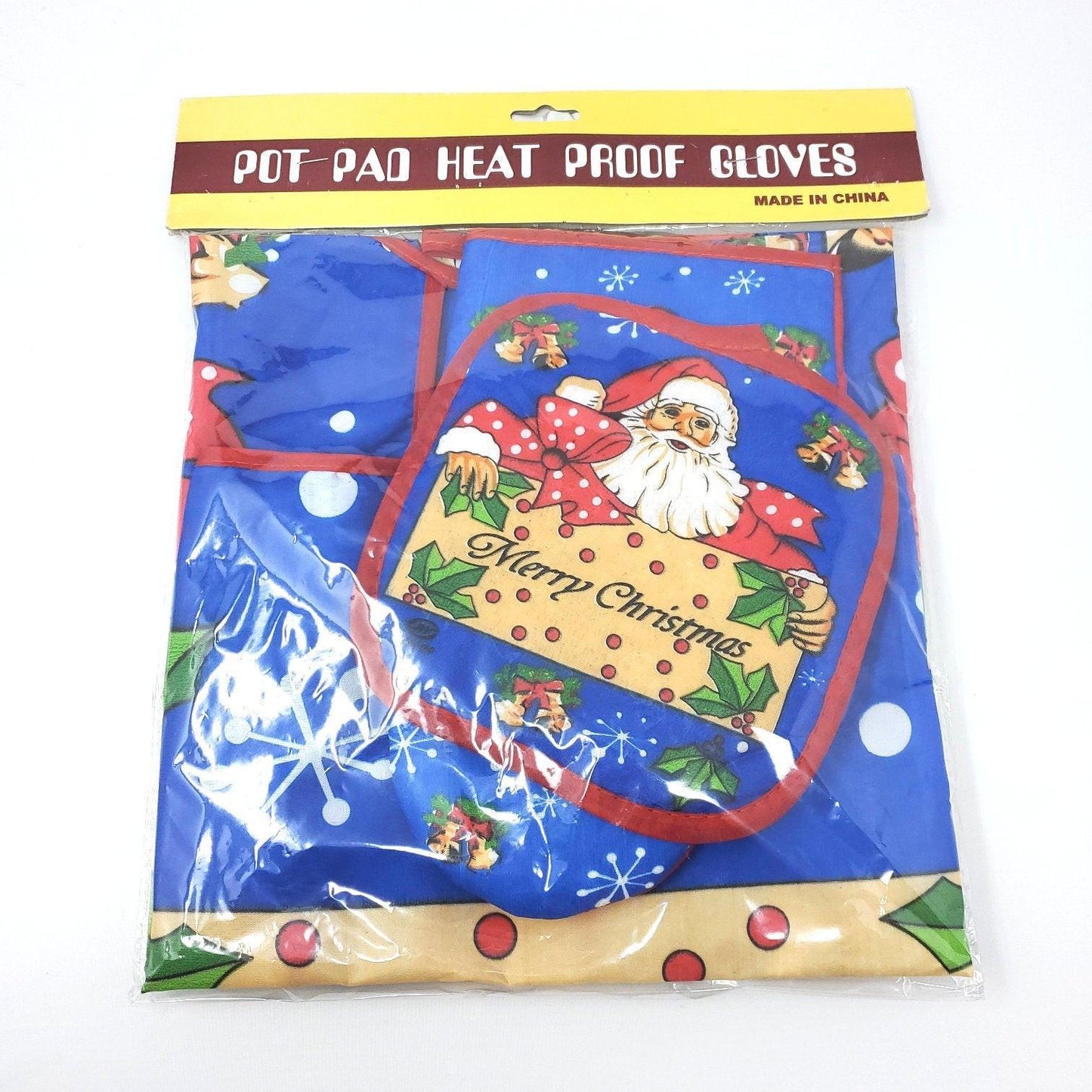 Christmas Apron, Oven Mitt and Pot Holder Set