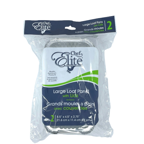 Loaf Pan, Large, w/ Lids (2 units/pack, 8.5" x 4.5" x 2.75")