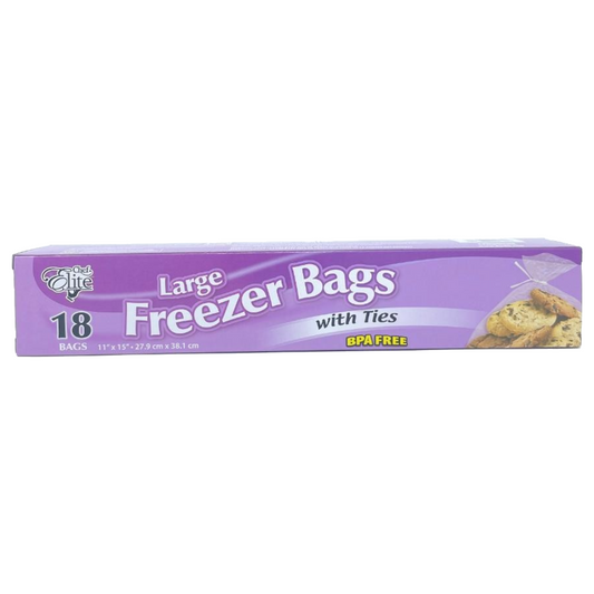 Storage Bag, Freezer, w/ Ties (Large, 18 units/pack)