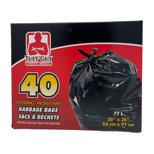 Garbage Bags, Outdoor, 77L (40 units/pack)