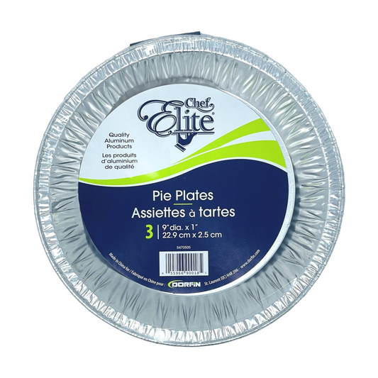 Pie Plate, 9" (3 units/pack, 9" x 1.375")