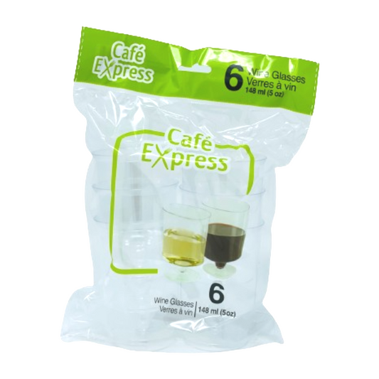 Plastic Wine Glass (5 oz, 6 units/pack)