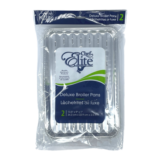 Deluxe Broiler Pans (2 units/pack, 13.5" x 9" x 1")